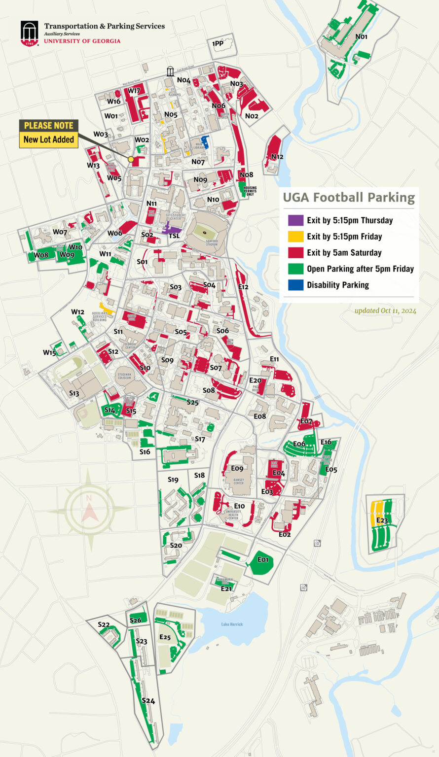 Football Parking UGA Transportation & Parking Services