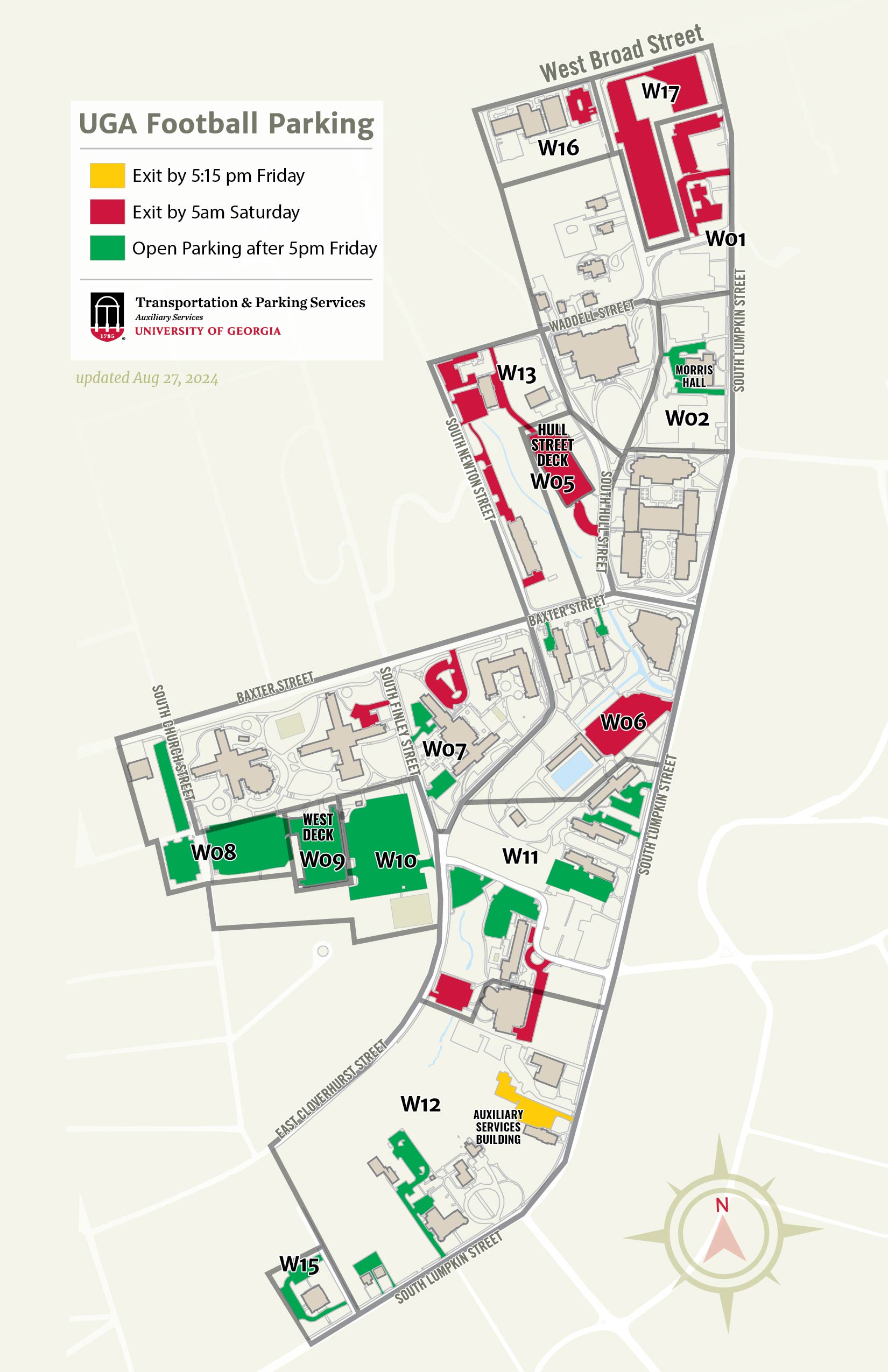 Football Parking - UGA Transportation & Parking Services